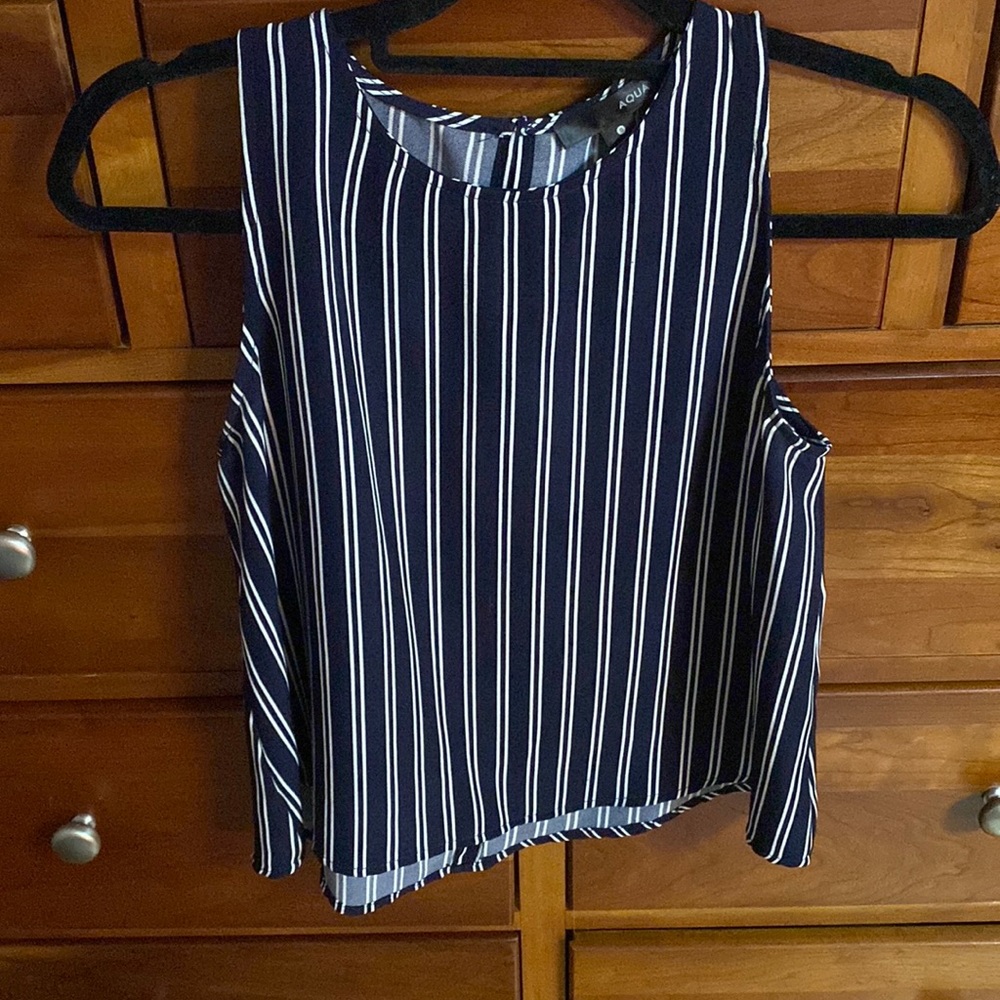 navy striped top